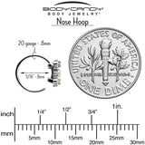 20G 5/16 Yellow CZ Gem Flower Honeycomb Nose Hoop