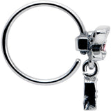 20G 5/16 Pink Gem Swank Dragonfly Dangle Nose Hoop