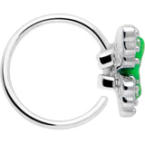 20G 5/16 Butterfly Green Splash Nose Hoop