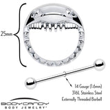 14G 9/16 Shark Bite Nipple Shield Set