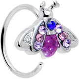 20G 5/16 Pink Blue Gem Beautiful Insect Nose Hoop