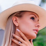 3mm CZ Gem Round Flat Back Stud Earrings - 1 Pair