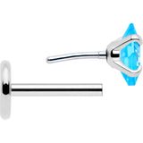 3mm CZ Gem Square Flat Back Stud Earrings - 1 Pair