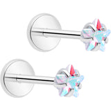 3mm CZ Star Flat Back Stud Earrings - 1 Pair