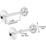 3mm CZ Star Flat Back Stud Earrings - 1 Pair