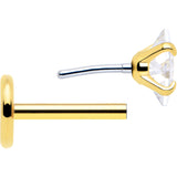 3mm CZ Star Flat Back Stud Earrings - 1 Pair