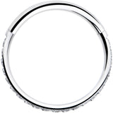 20G 5/16 Clear Cubic Zirconia Forward Facing Hinged Segment Ring