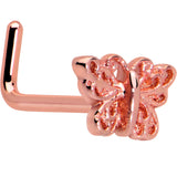20G 7mm Butterfly Classic L Shape Nose Ring