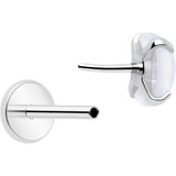 4mm Synthetic Opal Threadless Flat Back Earrings