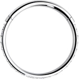 18G 3/8 Clear CZ Gem Titanium Forward Facing Hinged Segment Ring