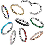 18G Micro Gem Titanium Hinged Nose Hoop