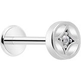 18G 5/16 CZ Gem Star Threadless Push In Labret Monroe Tragus