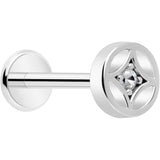 18G 5/16 CZ Gem Star Threadless Push In Labret Monroe Tragus