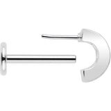 18G 5/16 CZ Gem Horseshoe Threadless Push In Labret Monroe Tragus