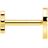 18G Titanium Flat Back Earring Threadless Reversible Heart