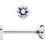 18G 5/16 CZ Implant Grade Titanium Reversible Threadless Flatback