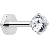 18G 5/16 CZ Implant Grade Titanium Reversible Threadless Flatback