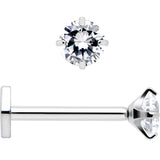 18G 5/16 CZ Implant Grade Titanium Reversible Threadless Flatback