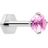 18G 5/16 CZ Implant Grade Titanium Reversible Threadless Flatback