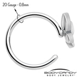 20G Implant Grade Titanium Butterfly Open Hoop Earrings