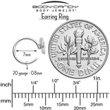 20G Implant Grade Titanium Butterfly Open Hoop Earrings