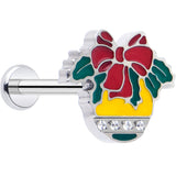 Christmas Flat Back Earring - Holiday Ornament