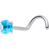 20G 3mm CZ Prong Set Push-In Threadless Nose Screw Nose Ring