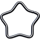20G Seamless Hollow Star Nose Hoop Surgical Steel
