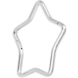 20G Seamless Hollow Star Nose Hoop Surgical Steel