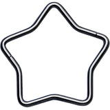 20G Seamless Hollow Star Nose Hoop Surgical Steel