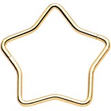 20G Seamless Hollow Star Nose Hoop Surgical Steel