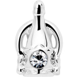 20G 7mm Clear Gem Champagne Dreams L Shape Nose Ring