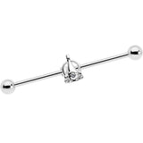 14G Clear Gem Champagne Dreams Industrial Barbell 38mm