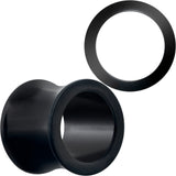 Black Hand Polished Double Flare Tunnel Plug Set 6mm to 25mm