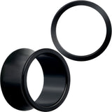 Black Hand Polished Double Flare Tunnel Plug Set 6mm to 25mm