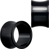 Black Hand Polished Double Flare Tunnel Plug Set 6mm to 25mm
