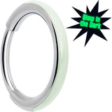 20G Implant Grade Titanium  Glow in the Dark Hinged Segment Nose Hoop