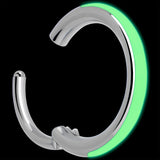20G Implant Grade Titanium  Glow in the Dark Hinged Segment Nose Hoop