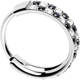 20G CZ Double Row Checkerboard Implant Grade Titanium Nose Hoop