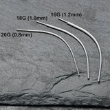 Stainless Steel Curved Insertion Tool, Threadless Insertion Pin Taper