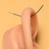 Stainless Steel Curved Insertion Tool, Threadless Insertion Pin Taper