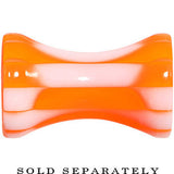 6G Orange and White Checkerboard Acrylic Saddle Plug