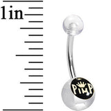 Clear Acrylic Pimp King Belly Ring