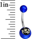 Blue Acrylic Pimp King Belly Ring