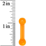 4G Sunshine Orange UV Acrylic Straight Barbell