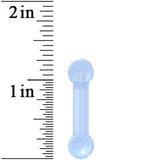 4G Baby Blue UV Acrylic Straight Barbell
