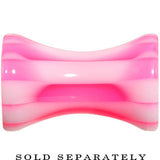 6G Pink and White Checkerboard Acrylic Saddle Plug
