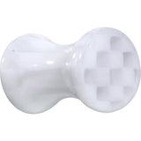 6G Clear and White Checkerboard Acrylic Saddle Plug
