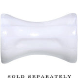 6G Clear and White Checkerboard Acrylic Saddle Plug