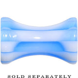 6G Blue and White Checkerboard Acrylic Saddle Plug